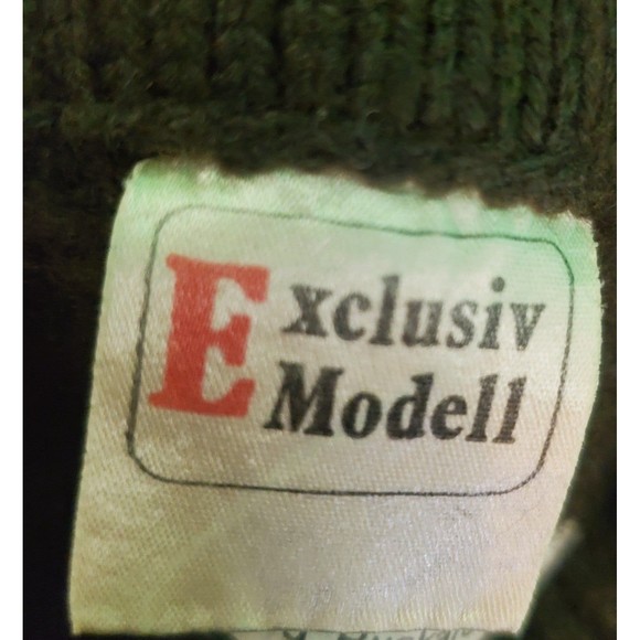 Vintage Wool Heavy Weight Cable Knit Fisherman Sweater Cardigan w Coin Buttons L - Picture 7 of 9